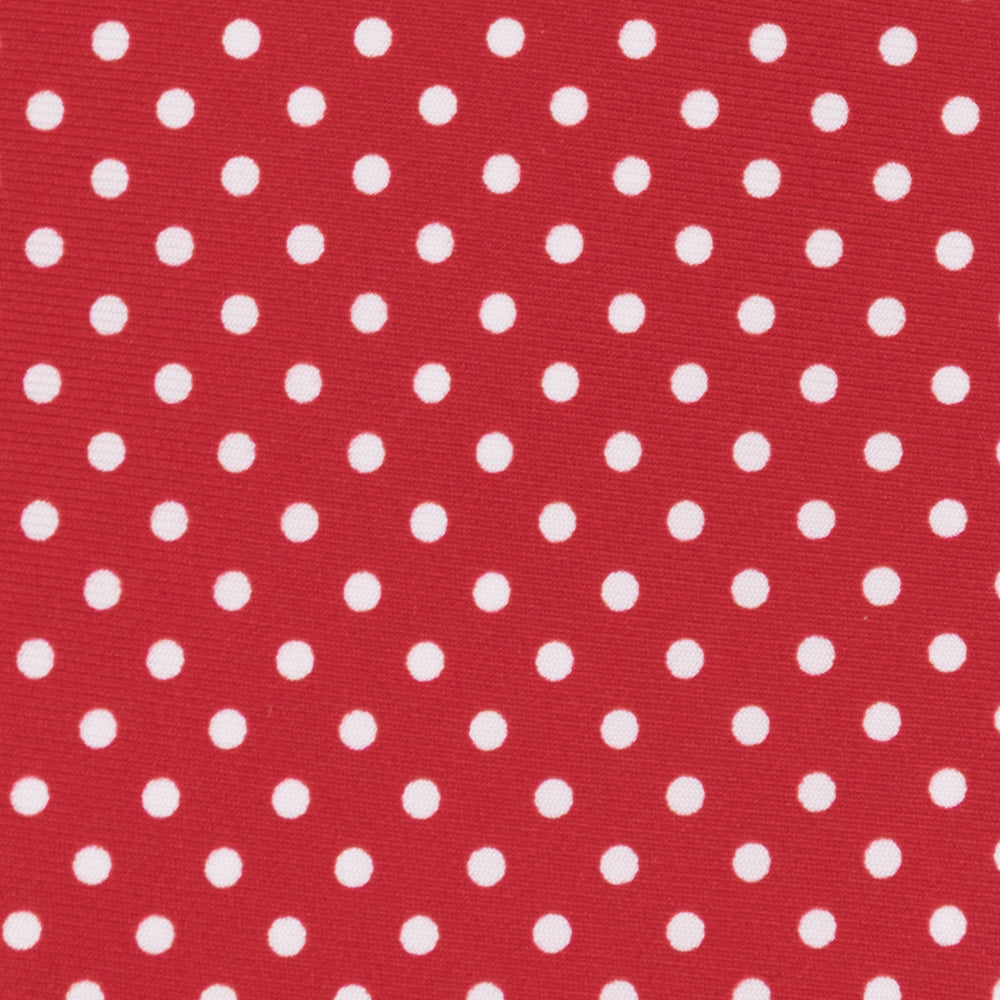 3-fold Silk Tie with Red Polka Dot Pattern - M6847
