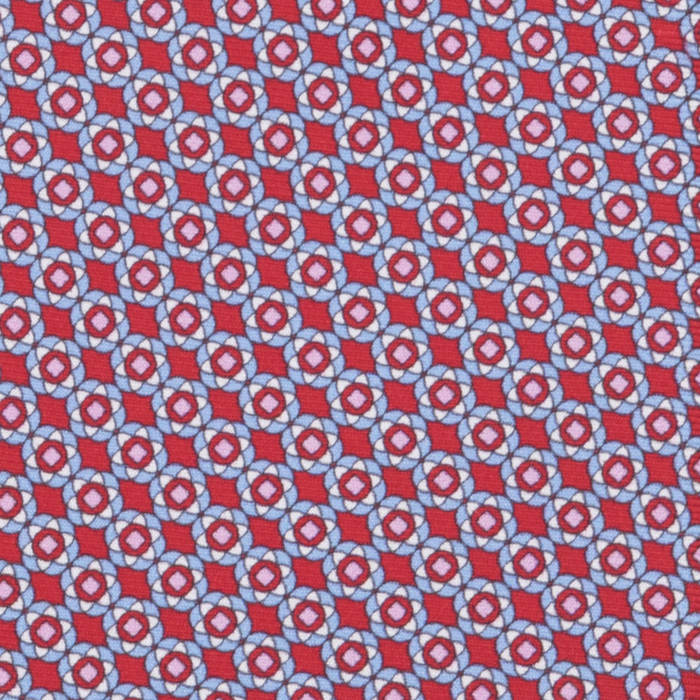 3-fold Silk Tie Floral Pattern Red-M49150