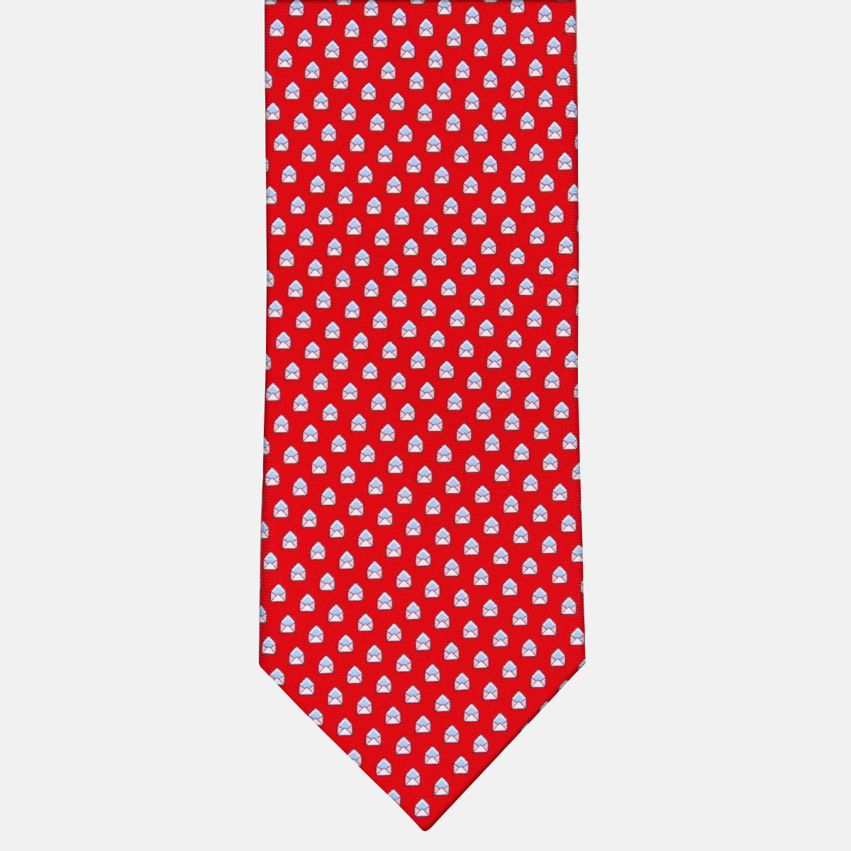 3-Fold Silk Tie Letter Pattern Red - M49541