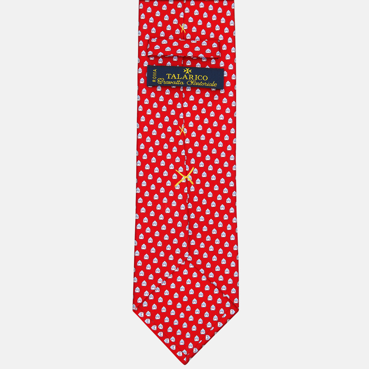 3-Fold Silk Tie Letter Pattern Red - M49541