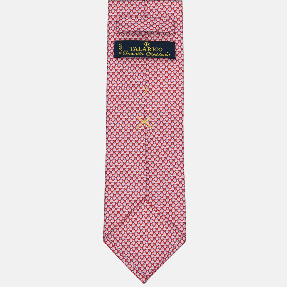 3-fold Silk Tie Geometric Pattern Red-M34305