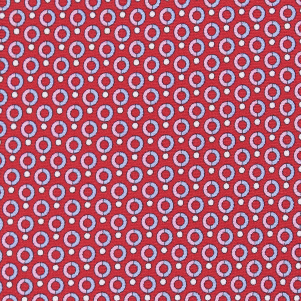 3-fold Silk Tie with Red Polka Dot Pattern - M50026
