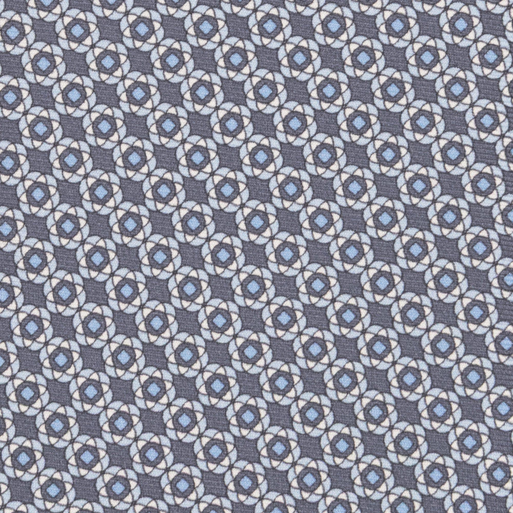 3-fold Tie in Floral Pattern Silk Gray-M49150