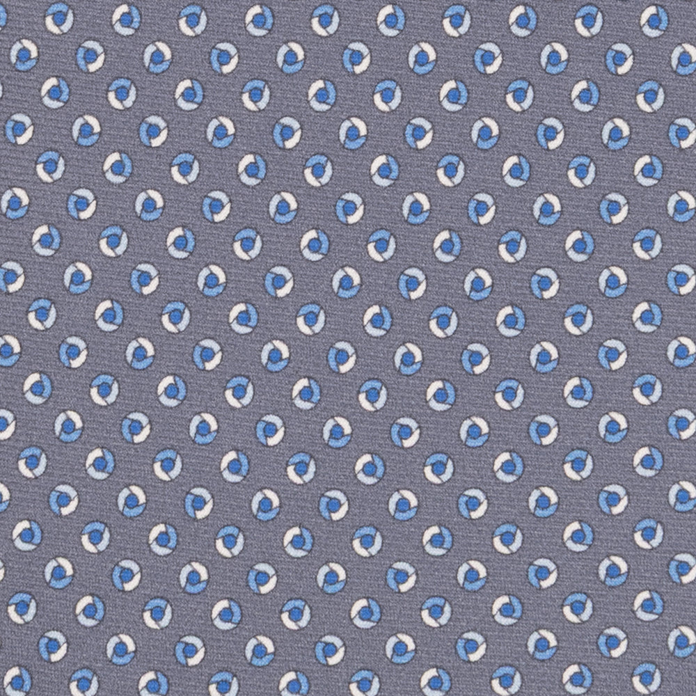 3-fold Tie in Silk Geometric Pattern Gray - M50004
