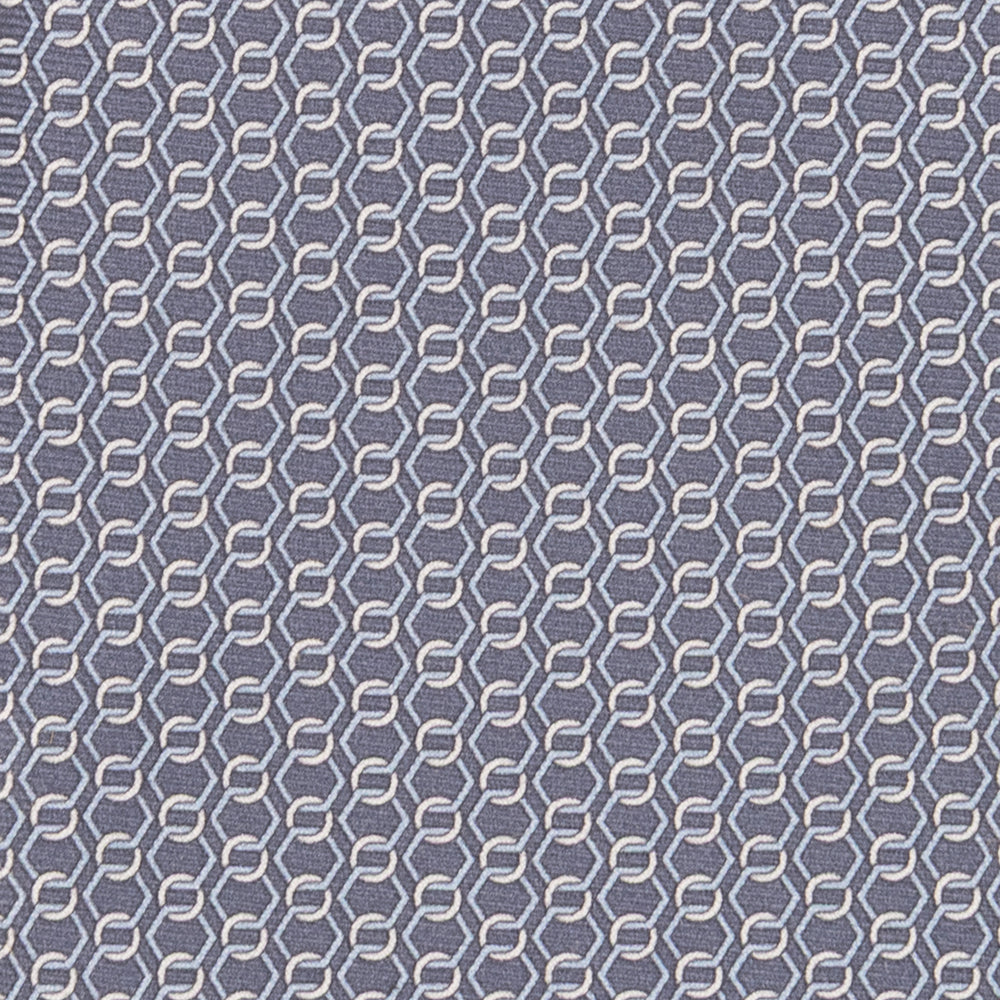 3-fold Tie in Patterned Silk Linked Gray - MO8468