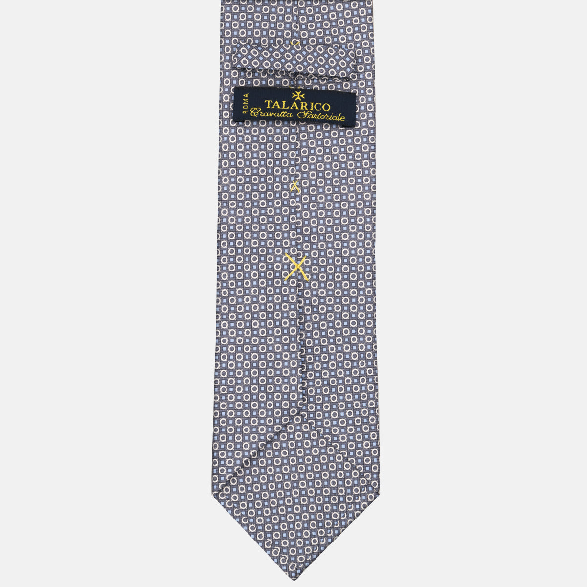 3-fold Silk Tie Geometric Pattern Grey-M49115