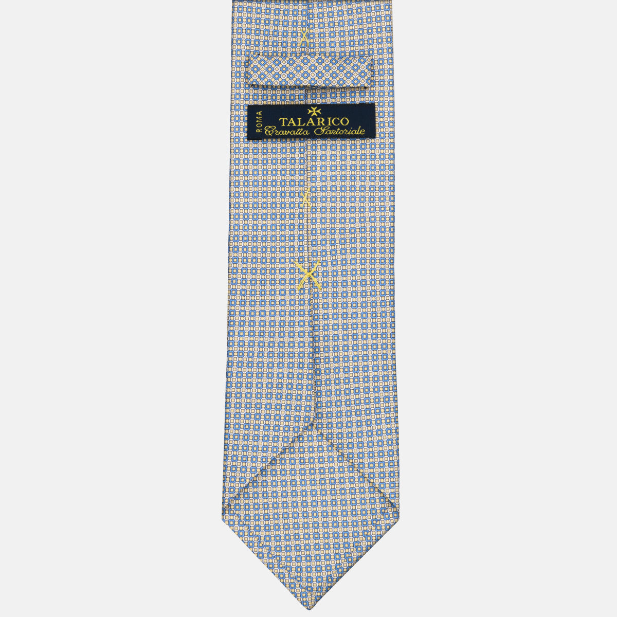 3-fold Silk Tie Geometric Pattern Light Blue Pink - MAO8457
