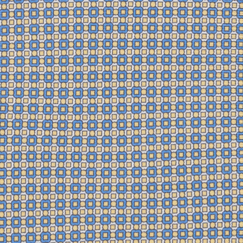 3-fold Silk Tie with Geometric Pattern Yellow - MAO8457