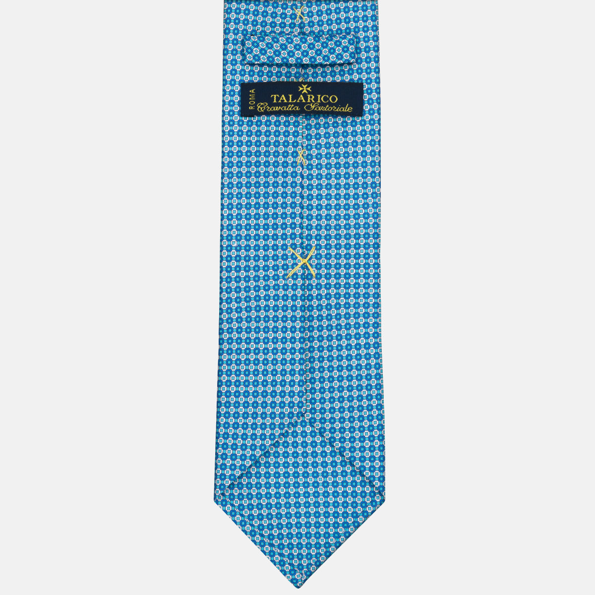 3-fold Silk Tie Geometric Pattern Light Blue Pink - MAO8457