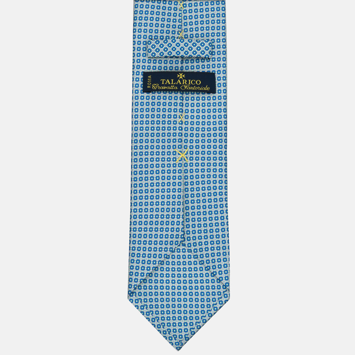 3-fold Silk Tie Geometric Pattern Light Blue Pink - MAO8457