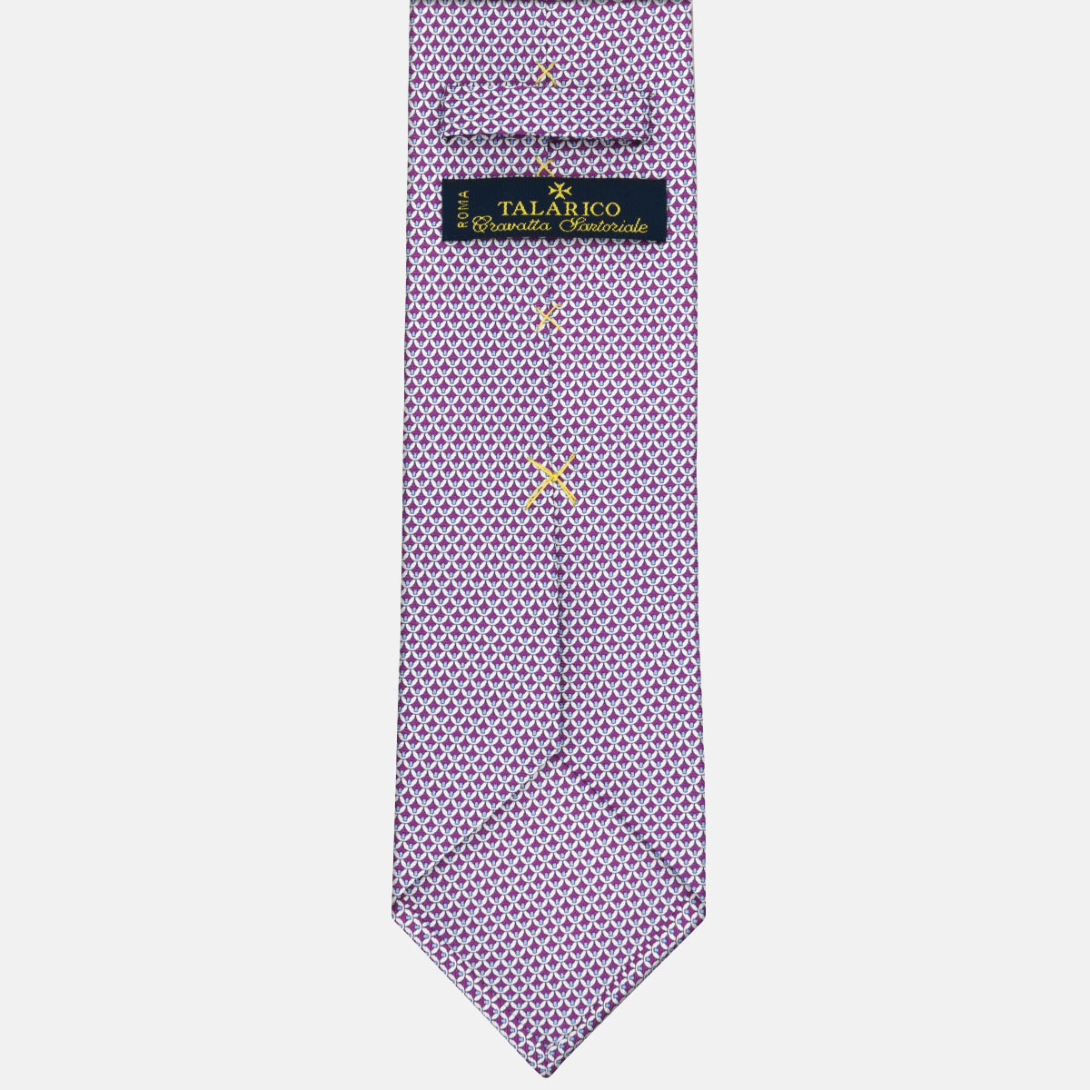 3-fold Silk Tie Geometric Pattern Light Blue-M50025