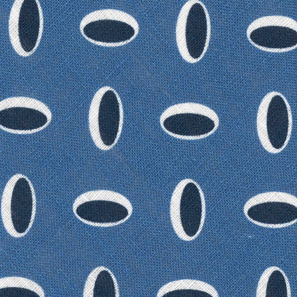 3-Fold Tie in Irish Linen Geometric Fantasy Light Blue-M49114
