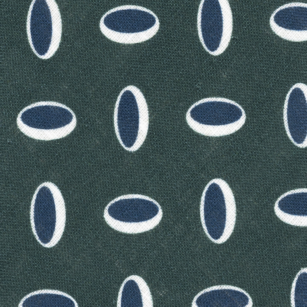 3-Fold Tie in Irish Linen Geometric Pattern Green-M49114
