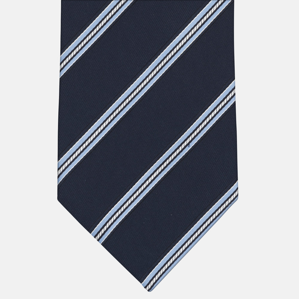 1999 Collection Tie in Heavy Silk Light Blue Regimental