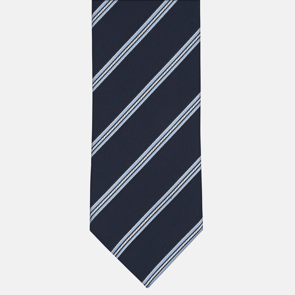 1999 Collection Tie in Heavy Silk Light Blue Regimental