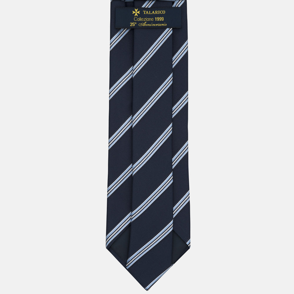 1999 Collection Tie in Heavy Silk Light Blue Regimental