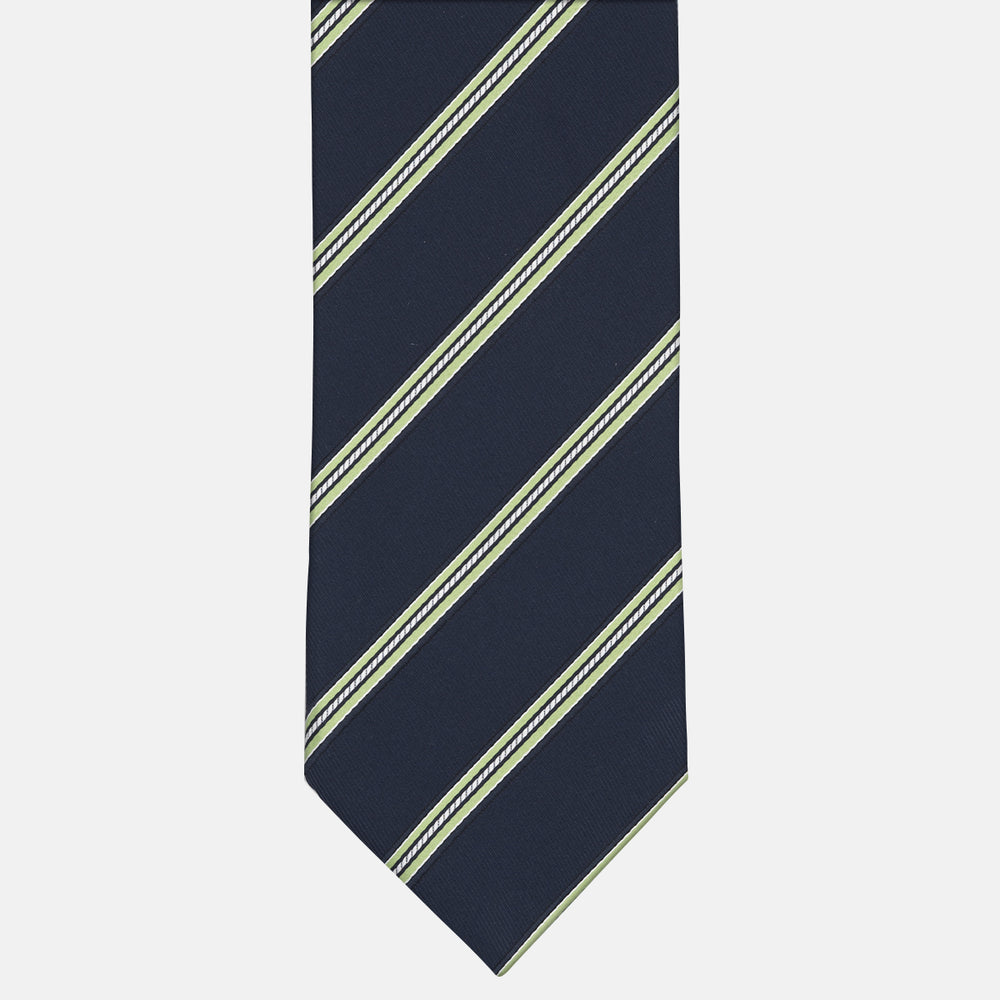 1999 Collection Tie in Heavy Silk Regimental Blue Green