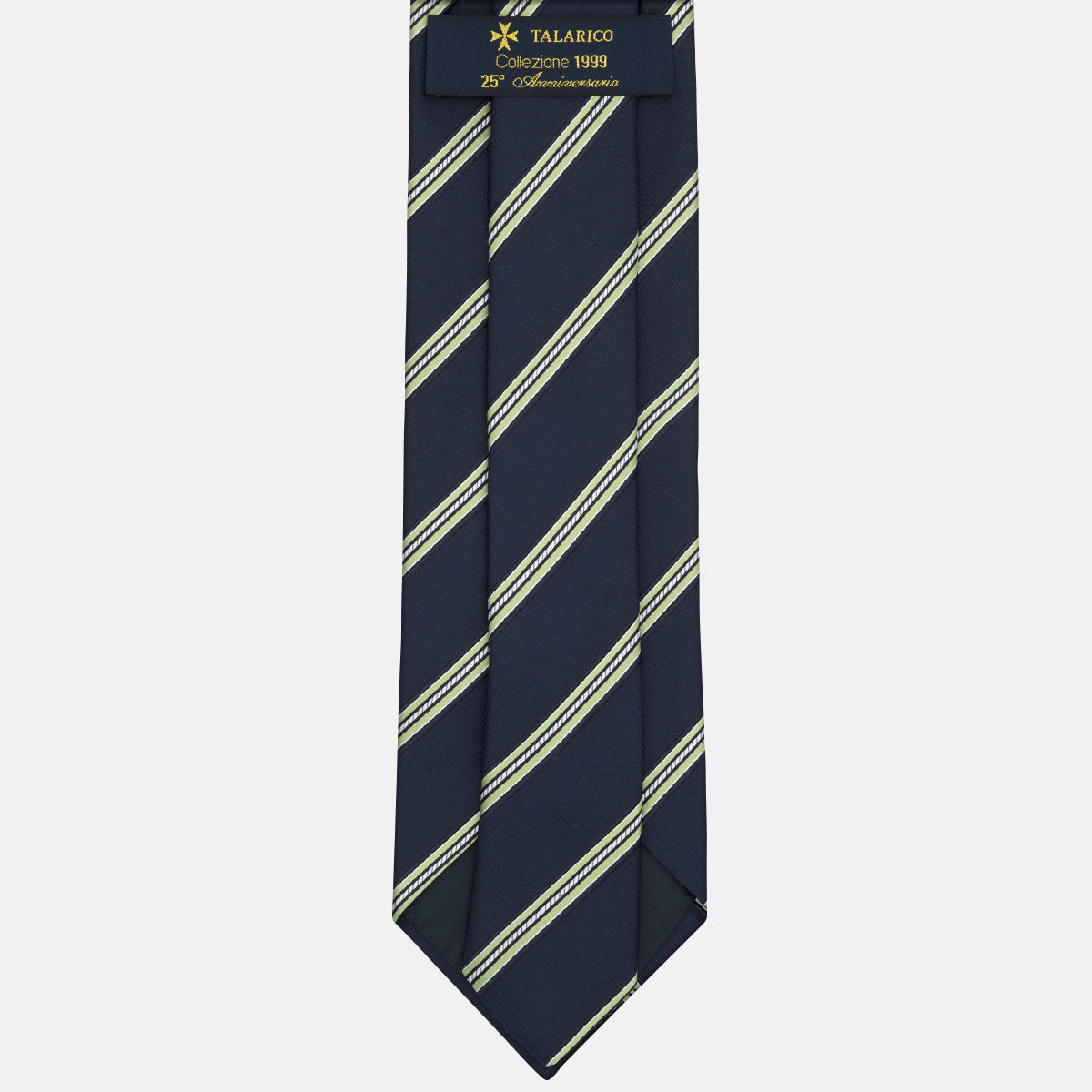 Cravatta Collezione 1999 in Seta Pesante Regimental Blu Verde