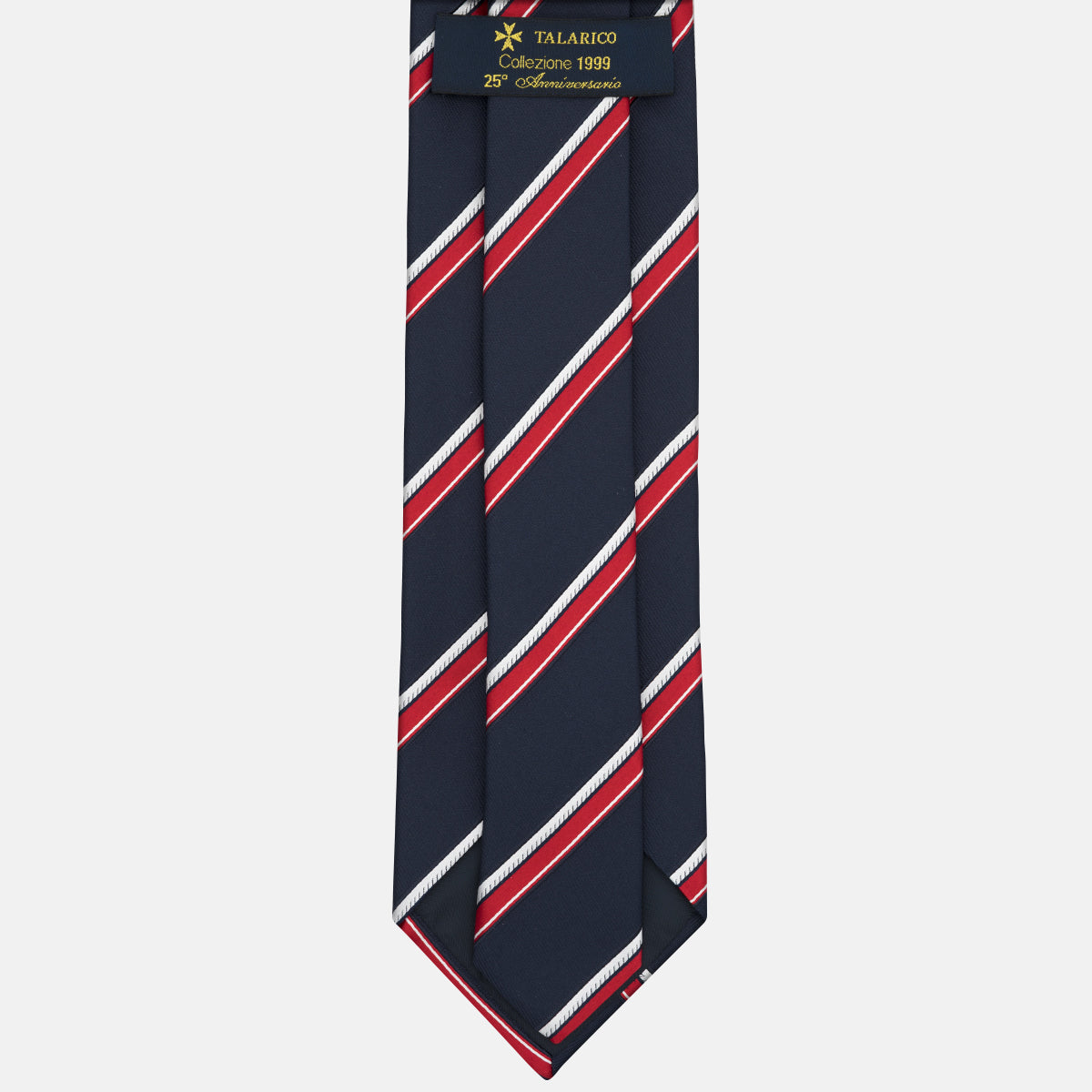 Cravatta Collezione 1999 in Seta Pesante Regimental Blu Rosso