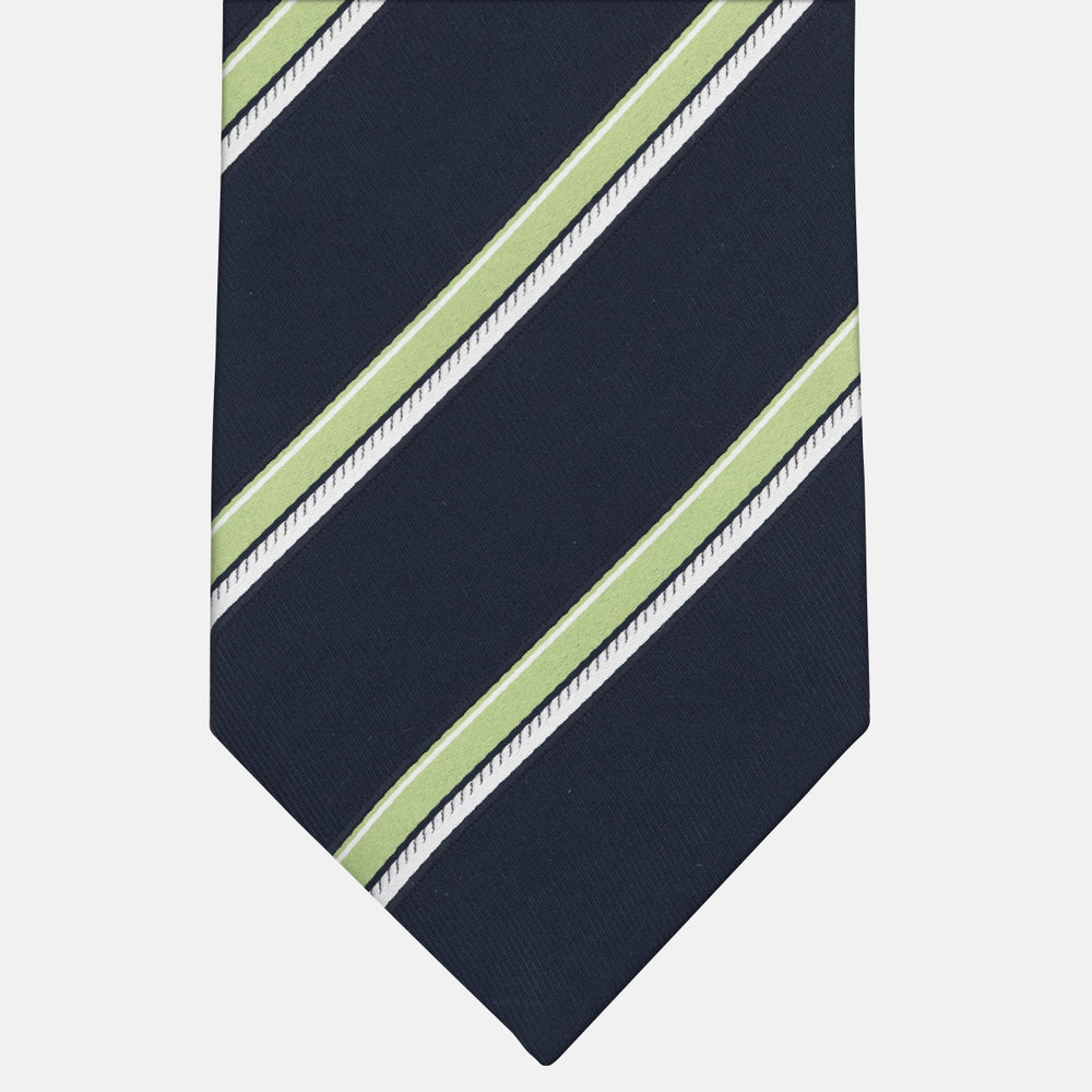 1999 Collection Tie in Heavy Silk Regimental Blue Green