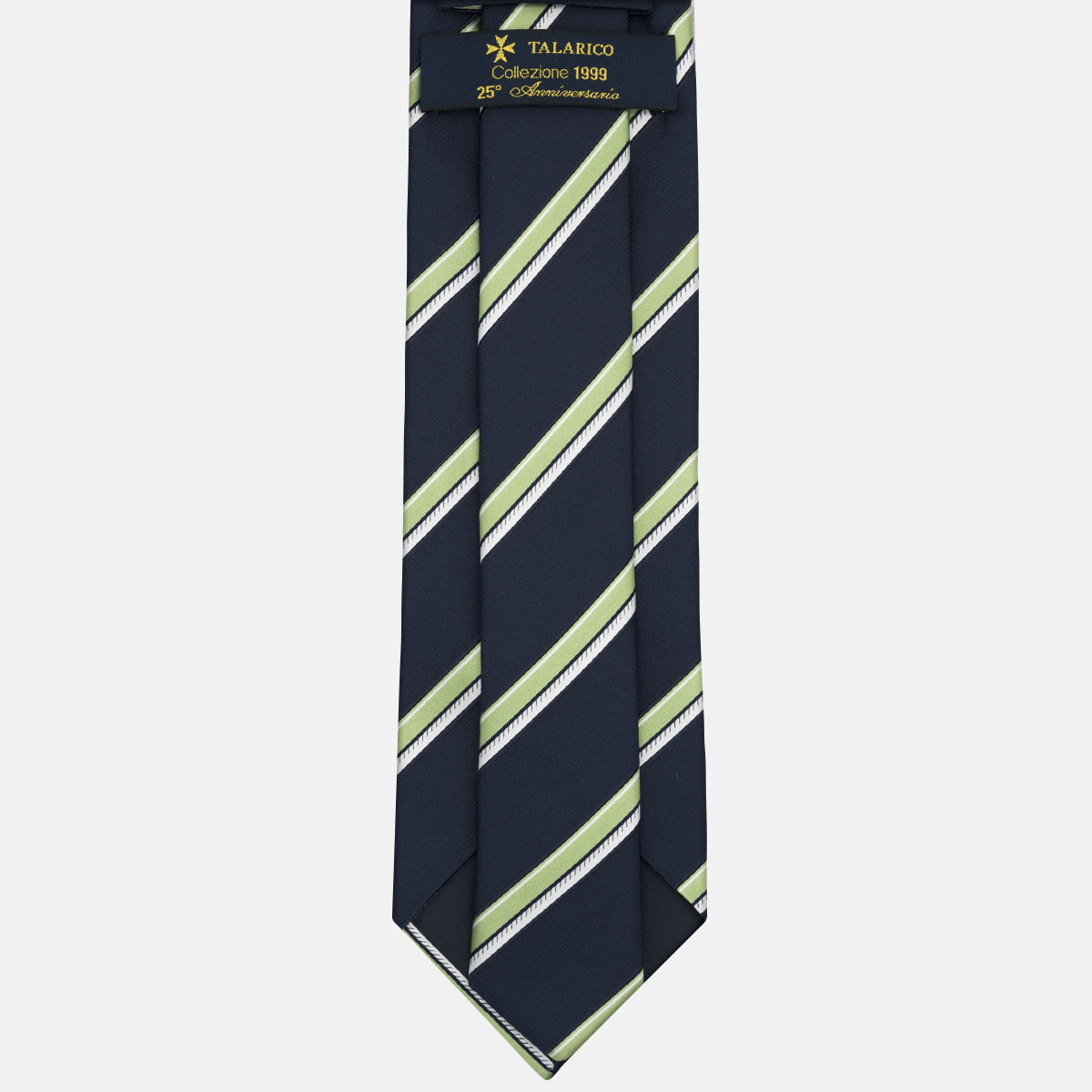 Cravatta Collezione 1999 in Seta Pesante Regimental Blu Verde