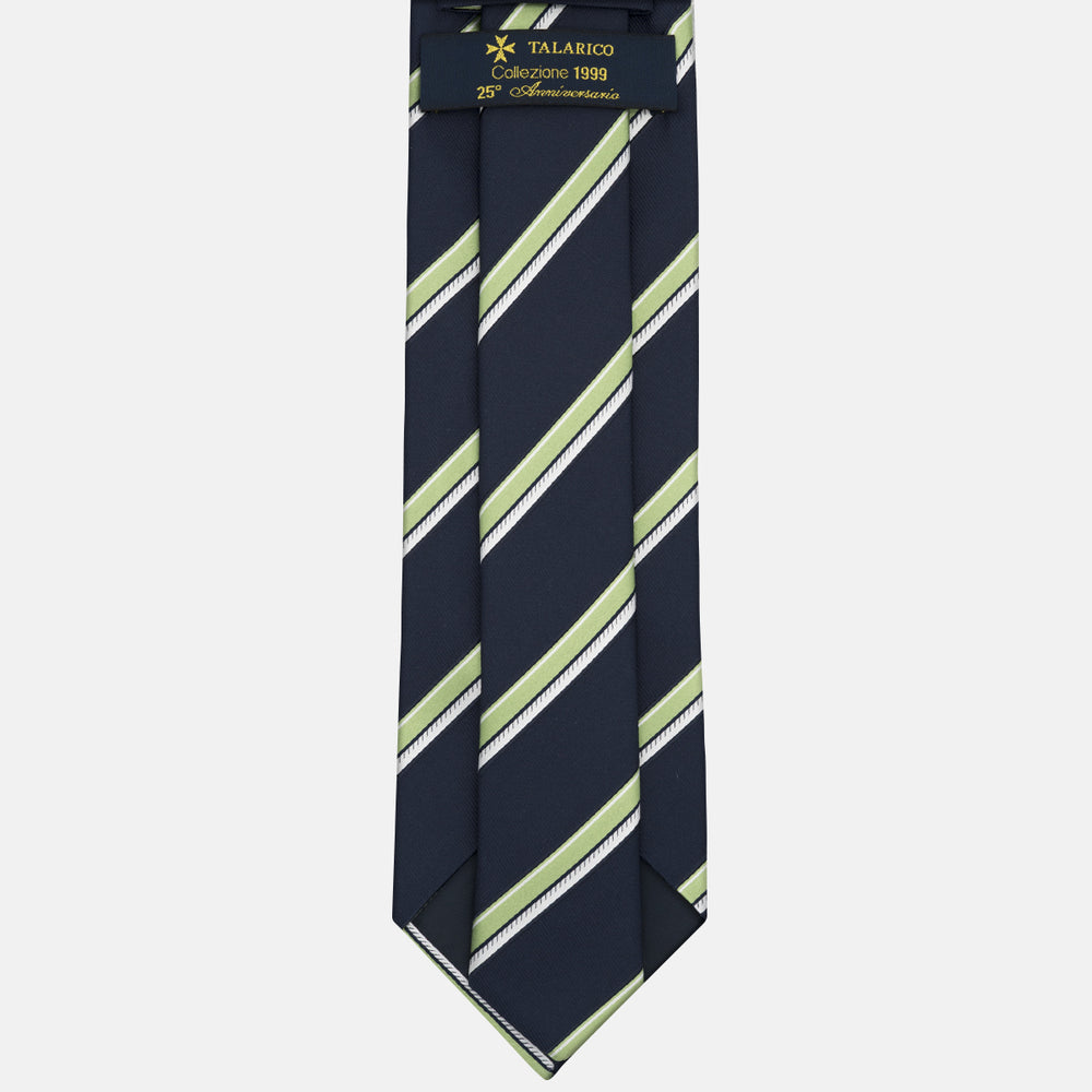 1999 Collection Tie in Heavy Silk Regimental Blue Green