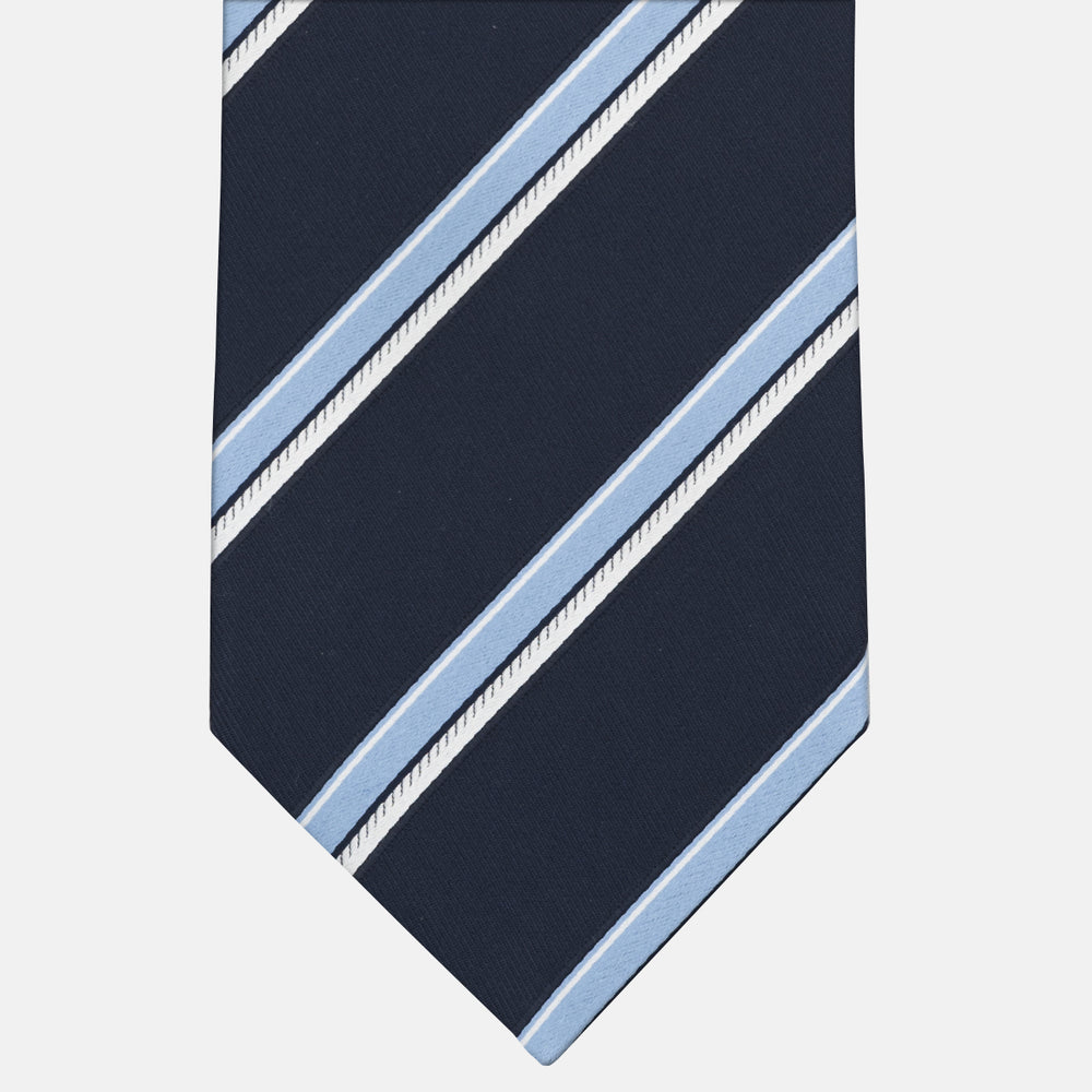 1999 Collection Tie in Heavy Silk Light Blue Regimental
