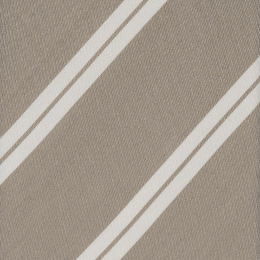 3 Pleat Tie in Irish Linen Regimental Beige