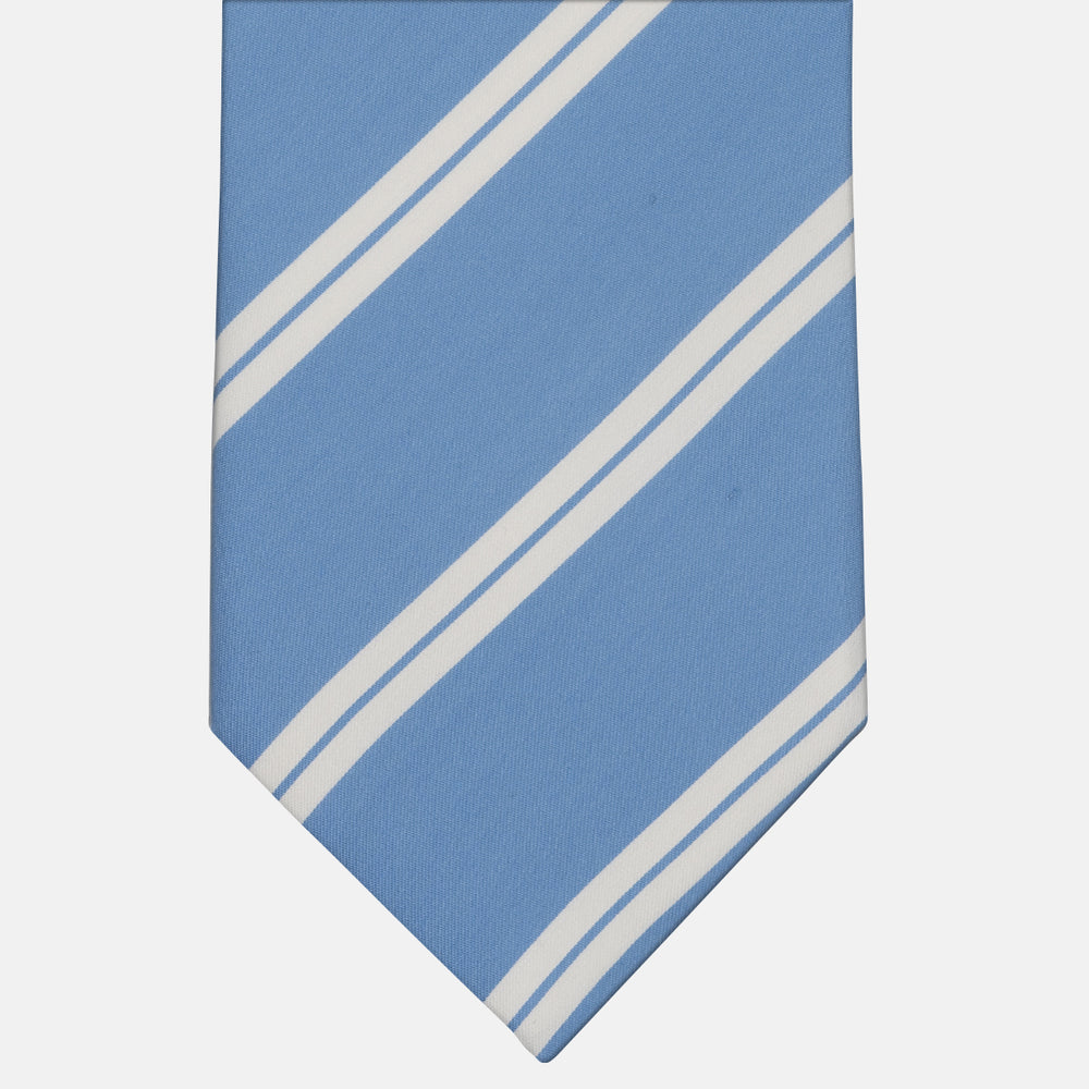 3-Fold Tie in Irish Linen Regimental Sky Blue